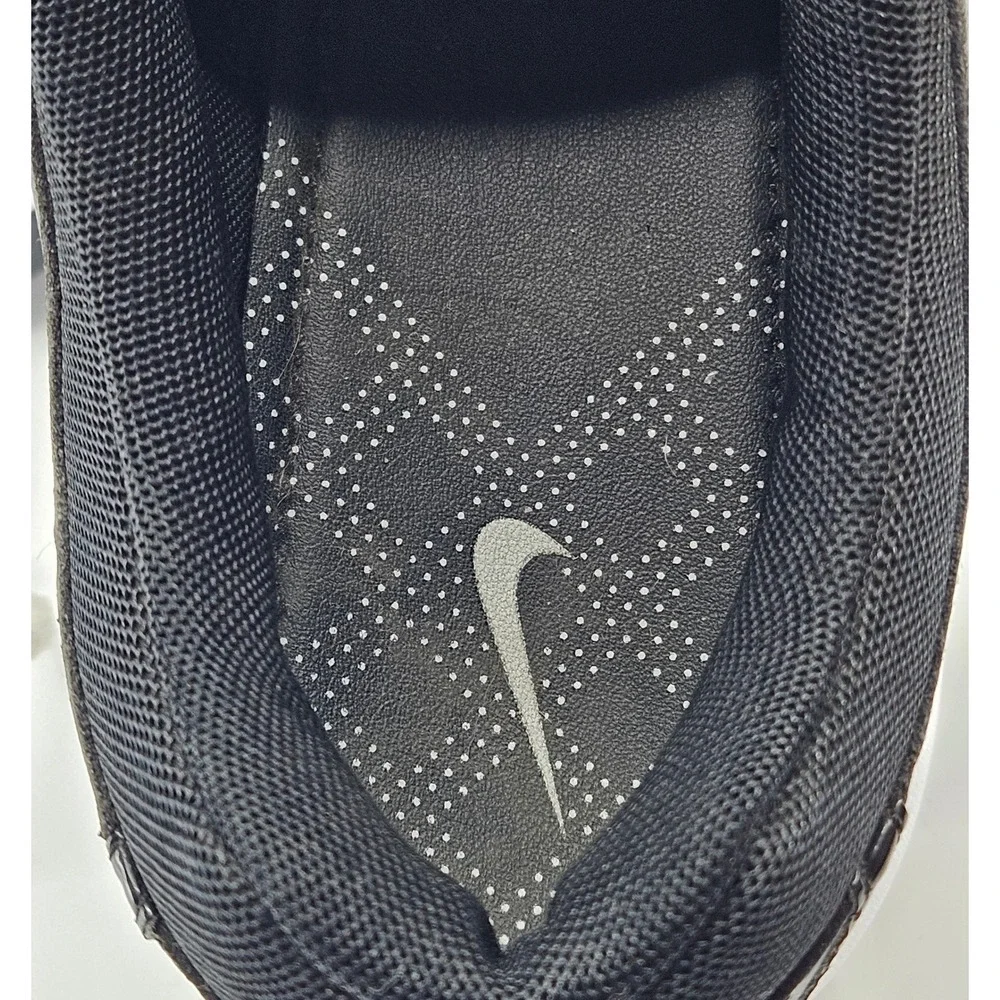 Men's Nike Air Embellish Golf Shoes‎ Black Leather Spiked Performance Athletic